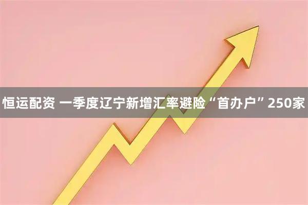 恒运配资 一季度辽宁新增汇率避险“首办户”250家
